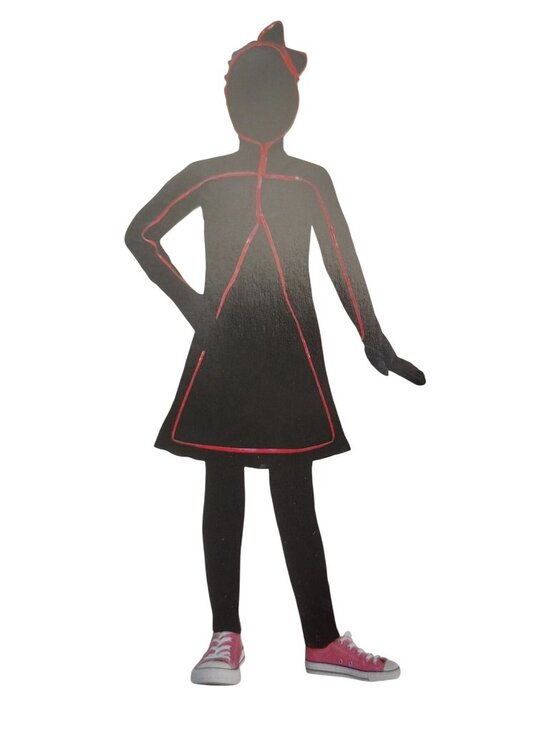 Celebrate! Other - Celebrate! Girls M (7/8) EL Light-Up Stick Figure Hooded Dress Halloween Costume